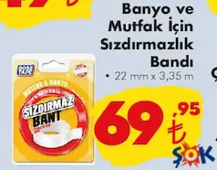 BOSS TAPE BANYO VE MUTFAK İÇİN SIZDIRMAZLIK BANDI